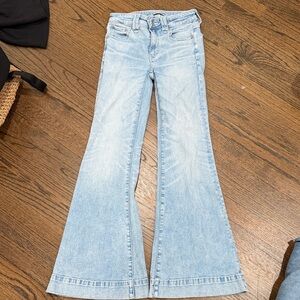 American Eagle Outfitters Light Blue Wide Leg Jeans